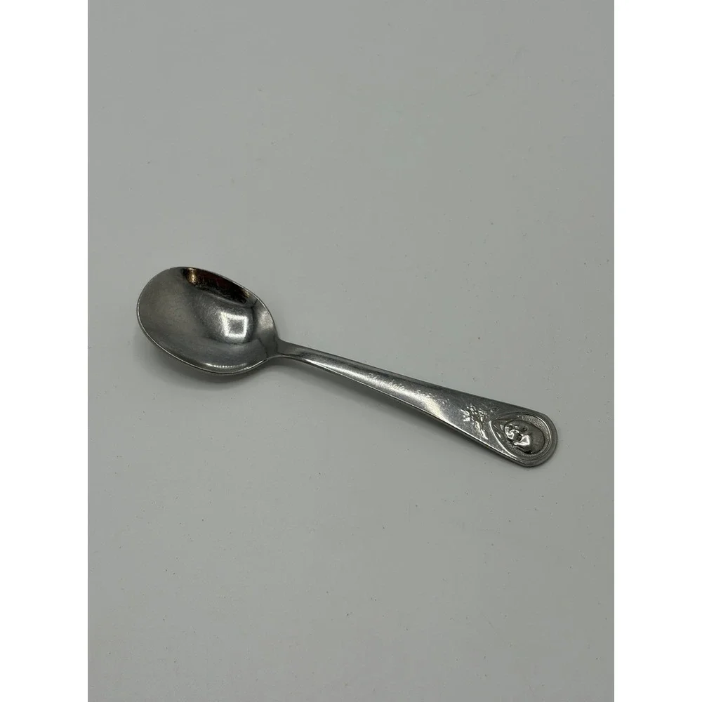 Vintage Gerber Baby Infant Spoon ONEIDA‎ Stainless Engraved  Elizabeth 6-27-81